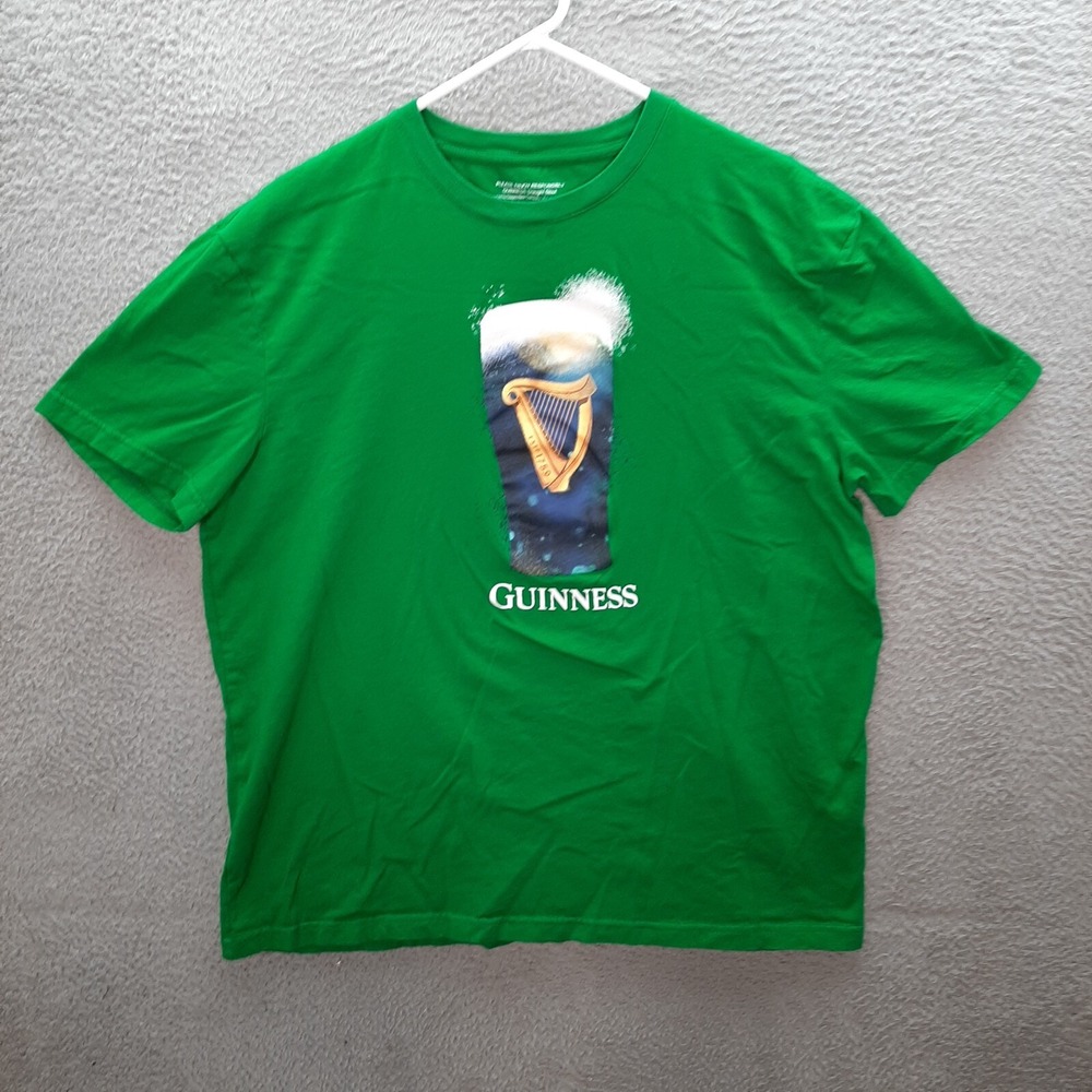 Guinness Beer Shirt Adult 2XL XXL Green Irish Saint Patricks Day Graphic Tee